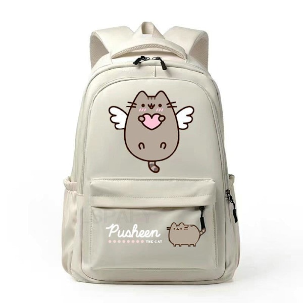 Kawaii Tjock Katt Ryggsäck Mode Canvas Ryggsäck för Kvinnor style 1