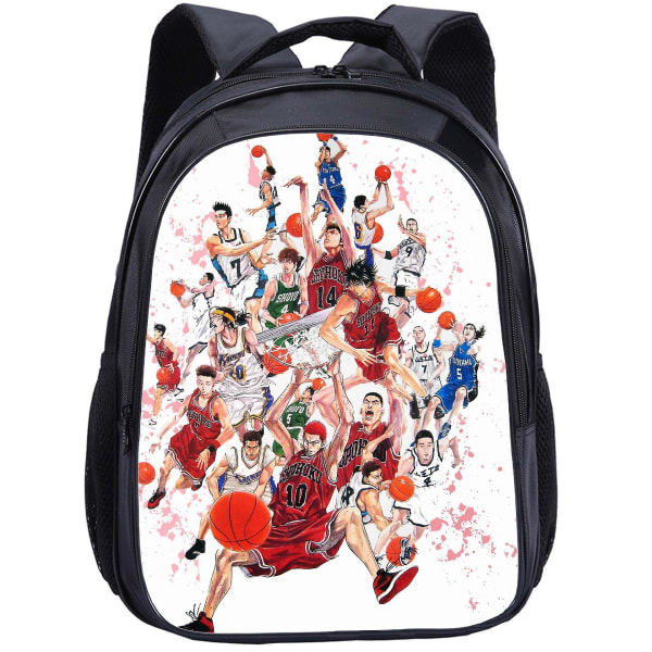 Slam Dunk Ryggsäck med Tryck för Tonårspojkar Flickor Väskor Canvas Student Skolväskor style 20