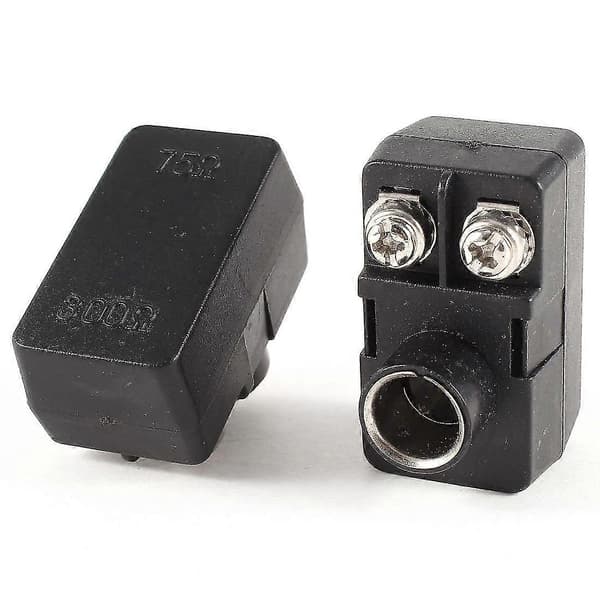 2 X Påskyvbar Antenne Matching Transformator 300/75 Ohm Tv F Coax Adapter