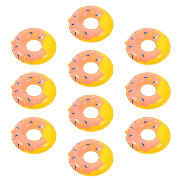 10 st Docka Badring Mini Badringar Uppblåsbara Mini Donuts Form Badringar