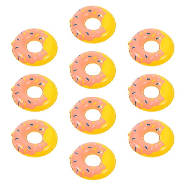 10 stk. Dukke Badering Mini Baderinge Oppustelige Mini Donut Form Baderinge