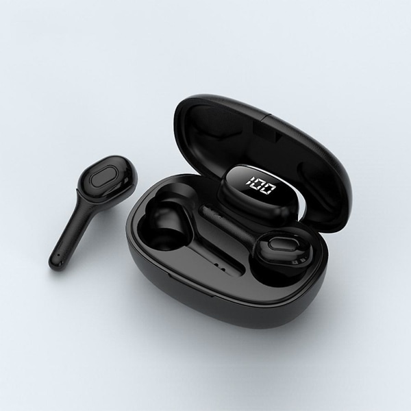 Trådlösa hörlurar med omslutande ljud 5.0 Bluetooth In-ear hörlurar med laddningsfodral/snabb parning Stereo samtal/inbyggda mikrofoner white