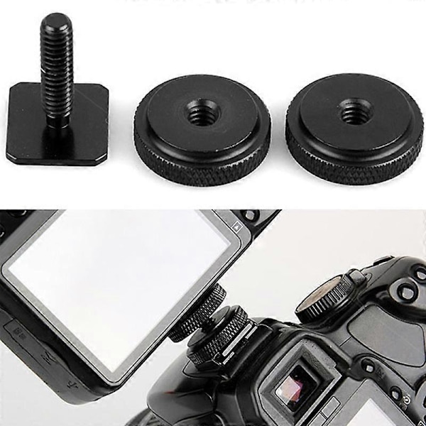 1/4-tommers Stativskrue med Dobbelt Lag til Blitssko Adapter Holder Feste