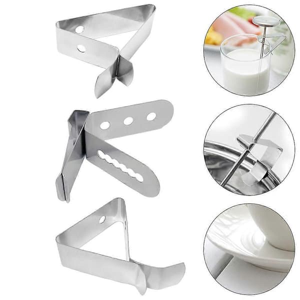 6 stk. Termometer Probe Clips i rustfrit stål Praktiske kaffekopclips