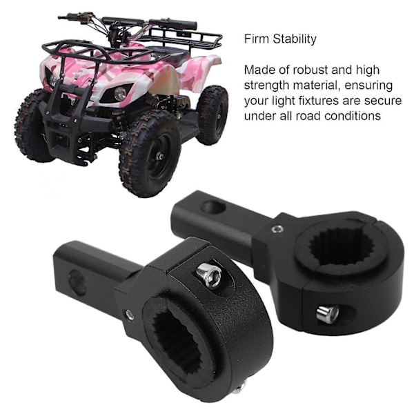 Par med 0,75 tommer 1,18 tommer ATV UTV lysstangfester 360 graders roterende faste robuste rørburklemmer