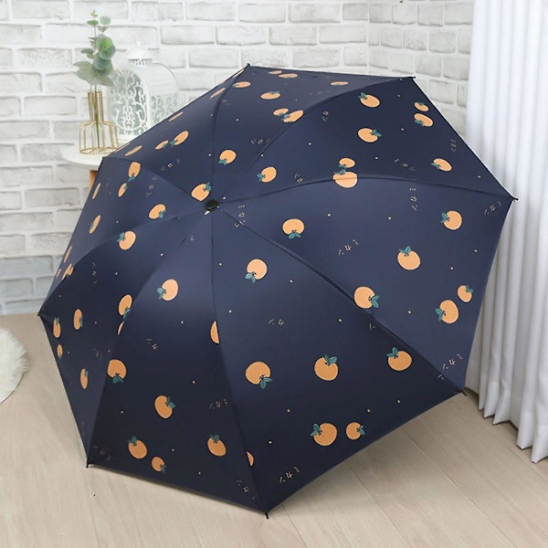 Foldbar Marguerite Gulerod Print Anti Uv Vindtæt Vandtæt Paraply Parasol
