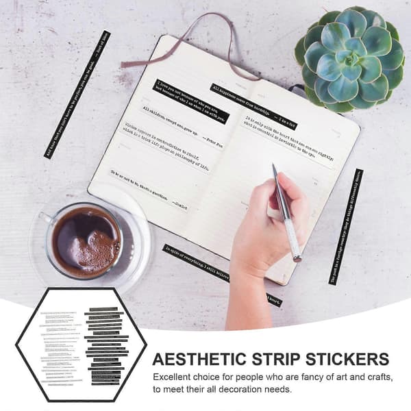 5 Förpackningar Scrapbook Strip Stickers Estetiska Strip Stickers Decoupage DIY Materialpapper