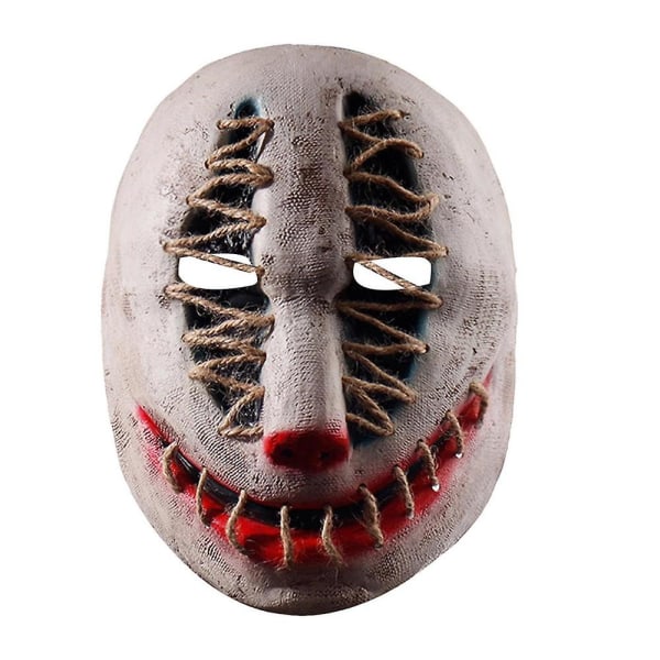 Läskig clown cover Halloween clown skrämmande cover latex Kreativ livfull design Mjuk festtillbehör för äventyr Tema del Mouth Clown