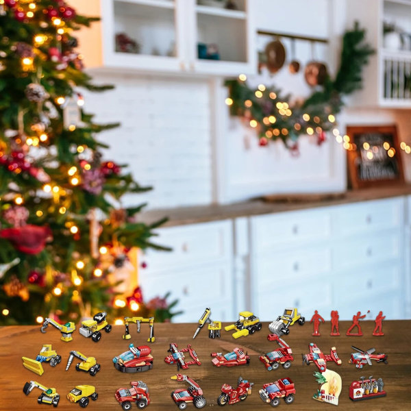 Julnedräkningskalender 24 st Jul Havsdjur Leksak DIY Byggklossar Modell Barn Nyår Leksaker Djur Adventskalender style 2