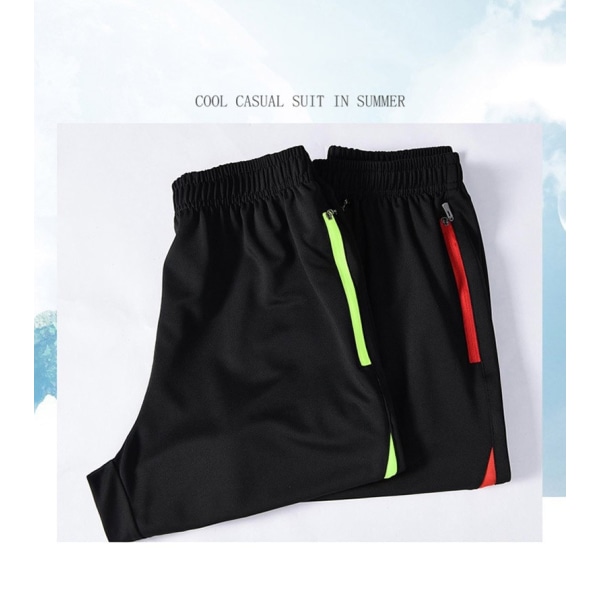 Plus Size Sports Shorts Herrshorts Stretch sommarbyxor i mesh Red XL