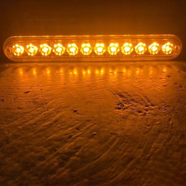 4 stk 12 Led Strobe S Blinkende Varsellys Gul 12v 24v Stroboskoper
