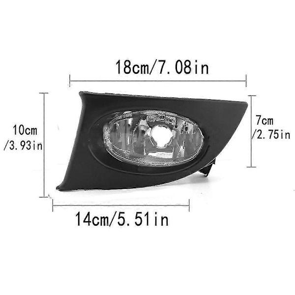 Bil Kofanger Tågelygter Lampe Tågelygte Uden Pære Til Fit Jazz Gd1 Gd3 2005-2008