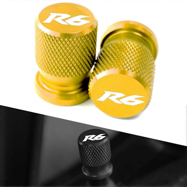 1 par R6 CNC Aluminium Däckventil Luftport Skydd Dammlock Motorcykeltillbehör För Yzf R6 20
