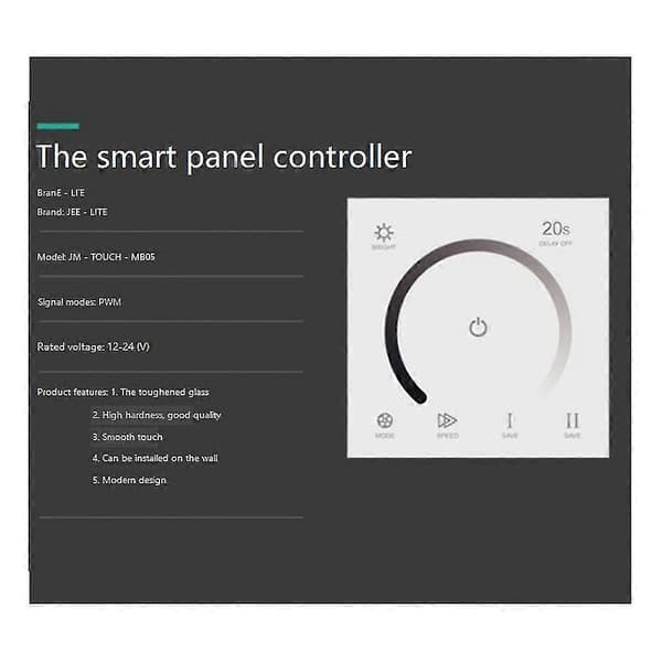 86 Sty Touch Panel Switch Dc12v 24v Kontroller Ljusdimmer Enkelfärgad/ct/rgb/rgbw Led Strip Vägg