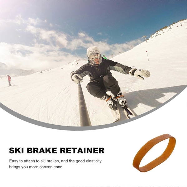 1 Sæt Elastisk Skibremsebånd Gummiholdere Tykke Snowboard Bremseholdere