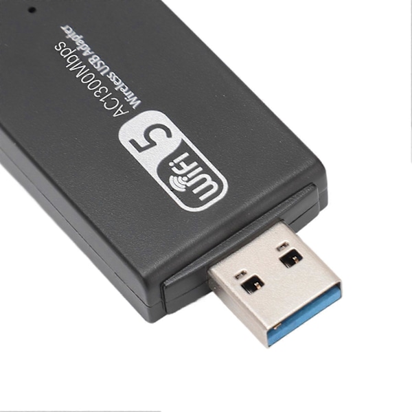 USB3.0 WiFi-adapter 2,4 GHz 5 GHz Dobbel 5Dbi Antenne WiFi Dobbelbåndsnettverksadapter for Windows 11 10 for OS X for Linux