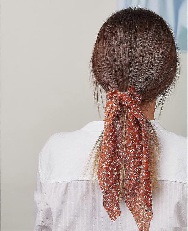 Hårband med Scarfs, 3-pack Satäng Rosett Elastiska Scarfs Hårband, Chiffon Present