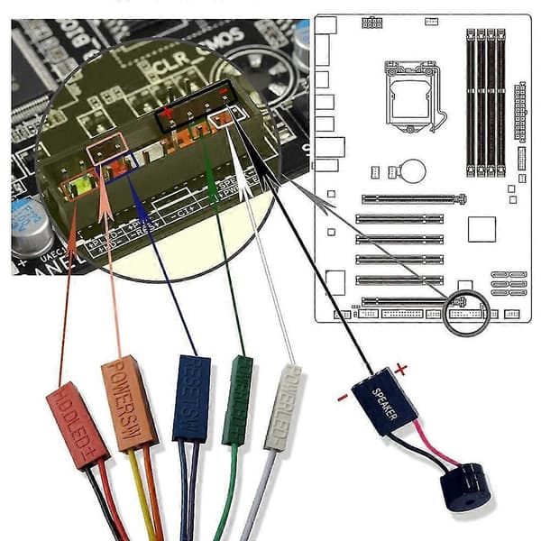 20 stk. Pc Bundkort Mini Højttaler Desktop Computer Beskyttelsesdæksel Diy Intern Kode Mini Stik Bu