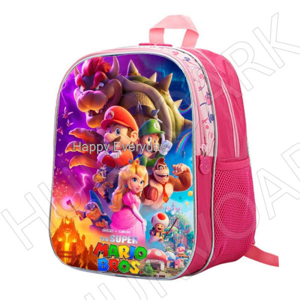 Princess Peach Skolväska Tecknad Söt Förskola Barn Skolväska Dark Khaki