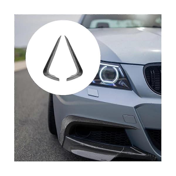 Bil Carbon Fiber Frontfanger Splitter Spoiler Trim Tåkelys Canard For 3-serie E90 E91 2009-2012