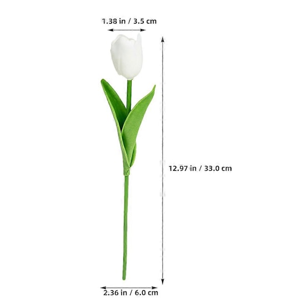 20 st Konstgjorda Tulpaner Fake Tulips Blomsterarrangemang Bröllopsbukett Material