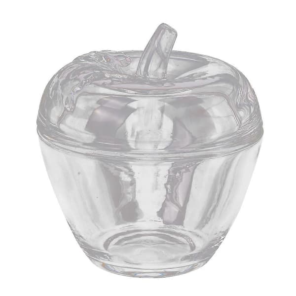 1 st Godisbehållare Glas Äppelformad Burk Utsökt Förvaringstank med Lock