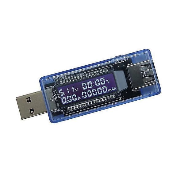 USB Display Spænding og Amperemeter 3-9V Spænding 0-3A Strøm Mobil Tester Batterikapacitetstester V20
