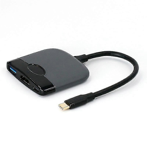 3-i-1 USB C Hub TV Dock til Switch Bærbar Dockingstation Type C til HD 4K USB 3.0 Hub