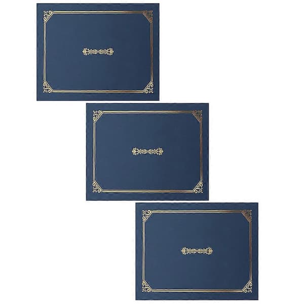 3 stk. Certifikatholder Foldbar Type Eksamensbevis Cover Diplom Covers
