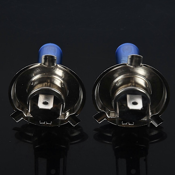 2 stk. H4 100w 6000k Hvite Bil Xenon Hid Halogen Frontlyspærer Lys Lampe