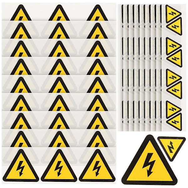 30 st Varningsdekaler Självhäftande Etiketter Elektriska Chocker Risk Varningsdekaler