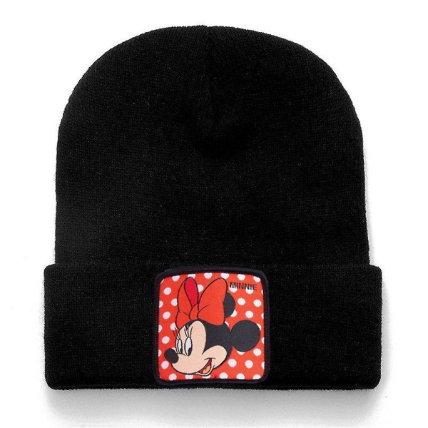 Kvinnor Män Mössor Stickad Mössa, Vinter Mössor Stretchy Cap Vinter Varm Stickad Mössa Presenter Minnie