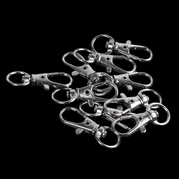 30 stk. Metalspænde Svirvel Trigger Clips Snap Hooks Nøglering Tasker Diy Håndværk Sølv