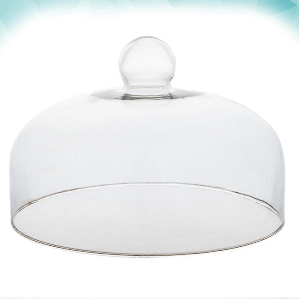 1 st Transparent Dammtätt Glasskydd Mat Tårtskydd Hållbart Mat Skyddande Skydd (Diameter 21CM, Höjd 14CM, Förpackning)