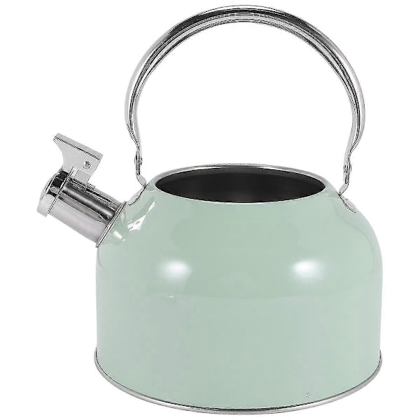 2,5L Vattenkokare med Visselpipa för Gasspis Alla Spistyper Rostfritt Stål Kaffe Tekanna Gasspis