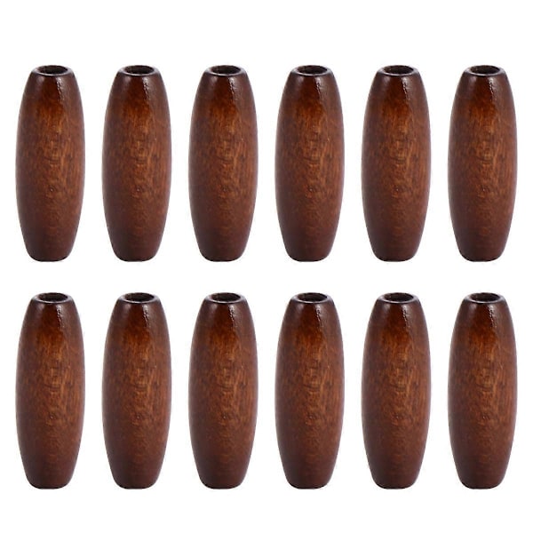 100 st 23x8mm Olivformade Träpärlor Lösa Träpärlor för DIY Konst och Hantverk