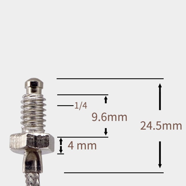 2/3/4/5m K Typ Termoelement Metrisk M6 Skruv Probe Temperatursensor Mätare
