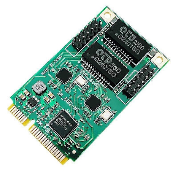 Mini Pcie Til 2 Port Rj45 Nettverkskort Nettverksadapter Internett Lan Adapter Ethernet Gigabit 10/100/
