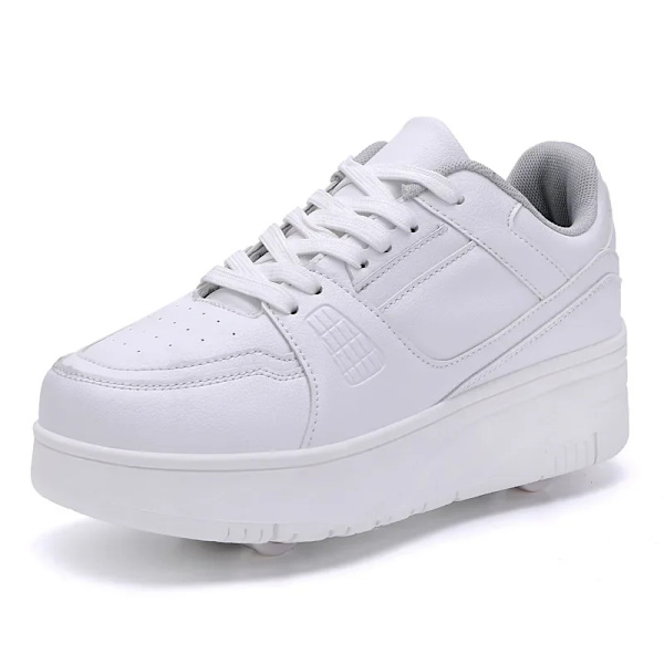 Rullskridskoskor Barn Sneakers med Hjul Barn Rullskridskor Mode Utomhussportskor Flickor Pojkar white 39
