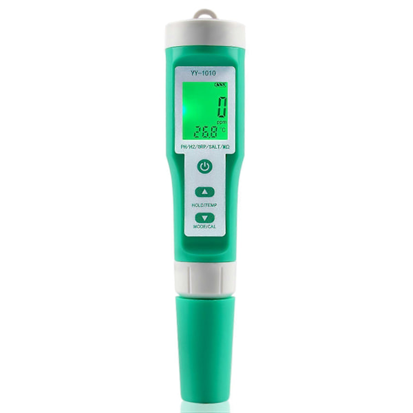 10 I 1 Ph/tds//salt/temp/s.g/orp/h2/fertilitet/resistivitet Vattenkvalitetsmätare För Pooler, Dr