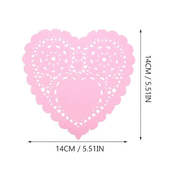 100 stk. Papirbrikker Små Hjerte Papirbrikker for Valentinsborddekorasjon