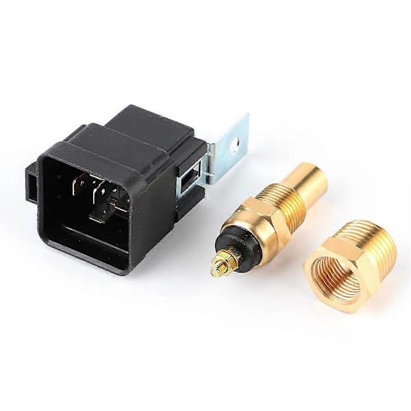 Elektrisk køleventilator ledningsnet kit dobbelt enkelt 165/185 m/termostat 40 AMP relæ