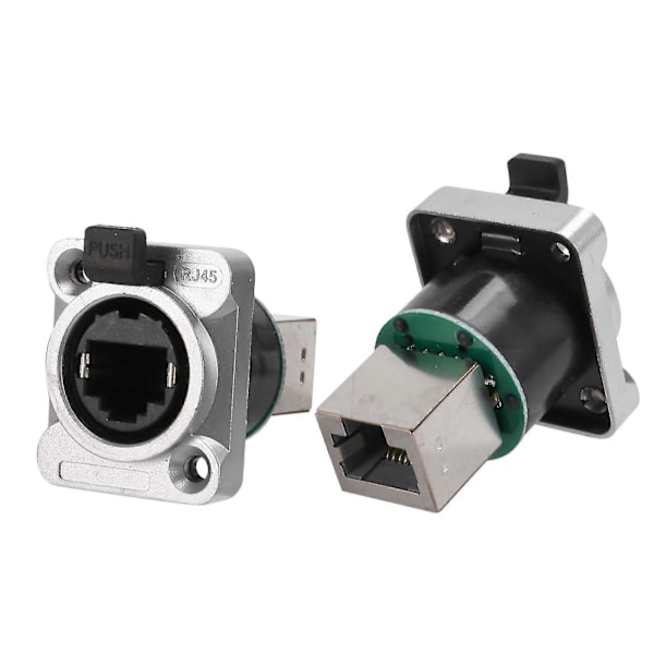 2 stk. Rj45 Konnektor 8p8c Fe Panelmonteringsstik Rj45 Etet Konnektor(l)