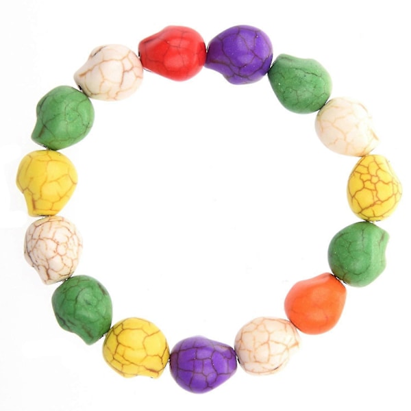 Howlite Turkos Pärlor Buddhistiskt Böne Armband