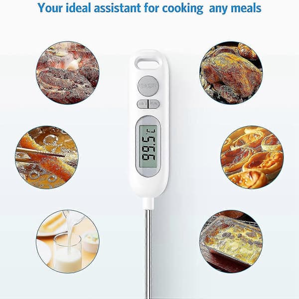 Kötttermometer Ipx65 Vattentät Snabbavläst Matlagningstermometer, 14,2 cm Lång Sond Digital Mattermometer