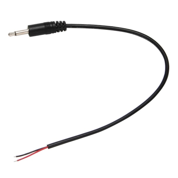10 stk. Erstatning hannplugg til blank ledning åpen ende 2-polet mono 1/8 tommer 3,5 mm plugg kontakt Aud