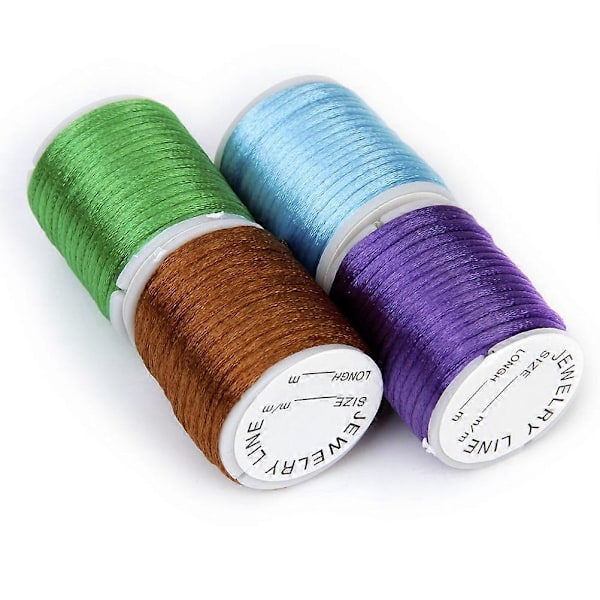 10 stk. 2 mm Nylon Håndstrikke Snor Perlesnor (Tilfældig Farve)