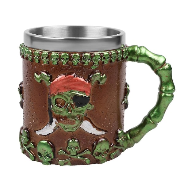 Kaffemugg i rostfritt stål med Halloween-mönster, hög kvalitet