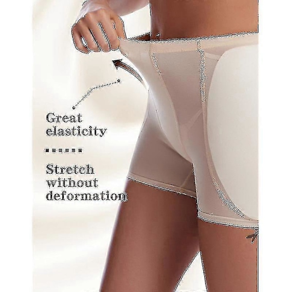 Dame Butt Lifter Shapewear Hofteputer Forsterker Truser Shaper Boyshort Beige XXL