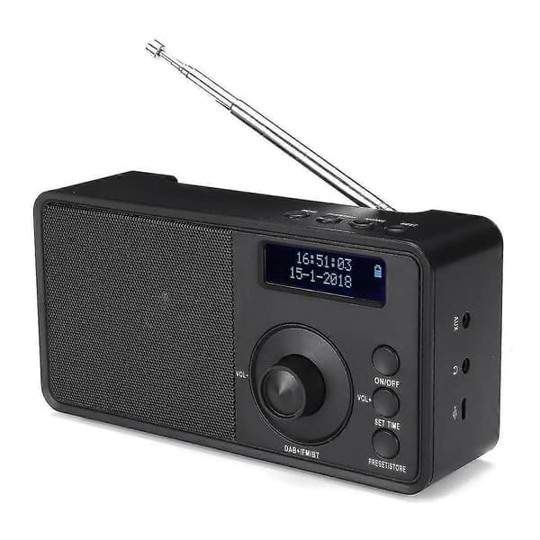 Bærbar DAB + Digital Radio Trådløs Bluetooth Stereo Højttaler LCD Display Udendørs Headset Support